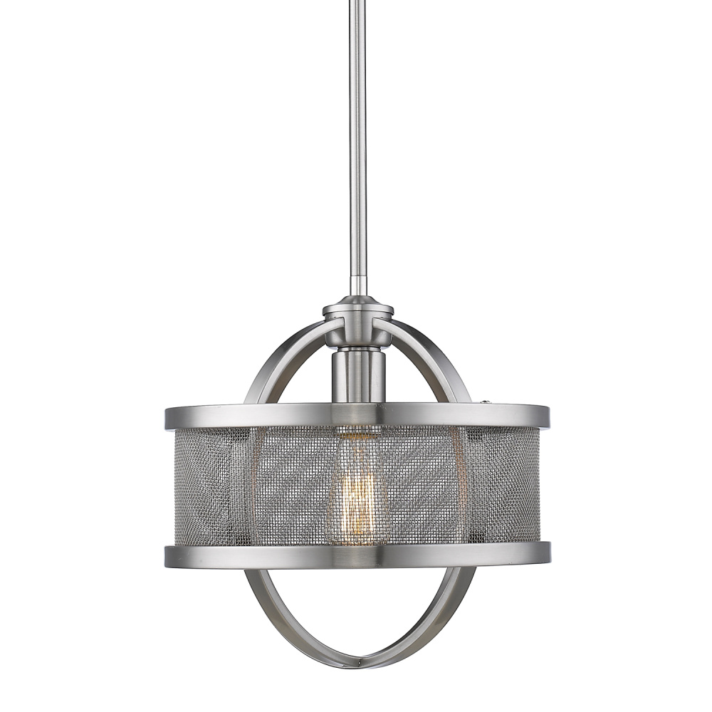 Golden Lighting Colson 1-light Pendant in Pewter with Pewter shade